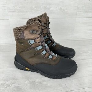 Merrell Waterproof Winter Boots Women Size 9 Brown Thermo Aurora 2 Mid Shell